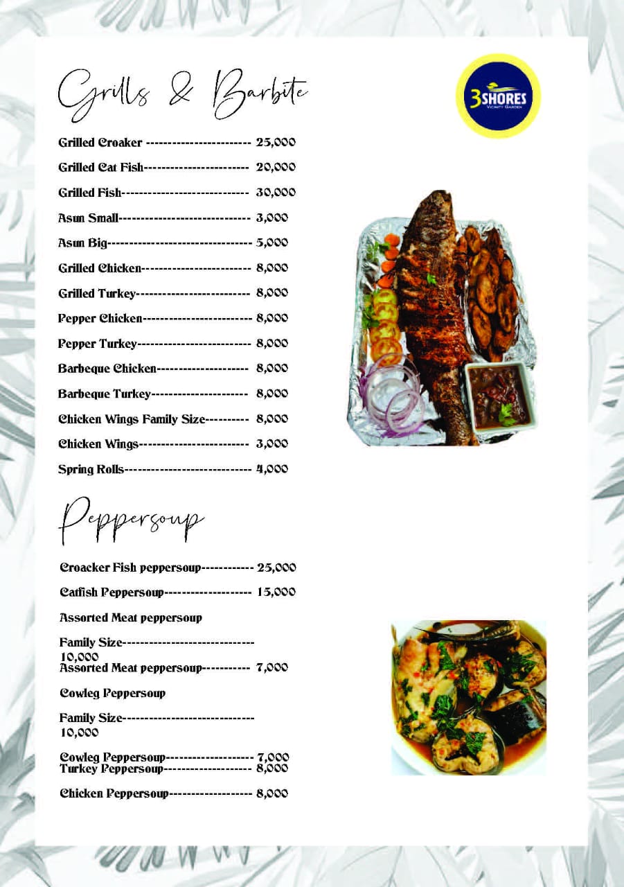 3Shores Lounge Menu - Page 2