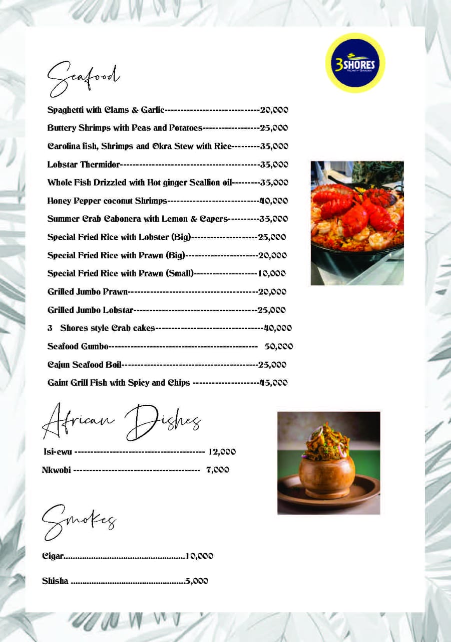 3Shores Lounge Menu - Page 4