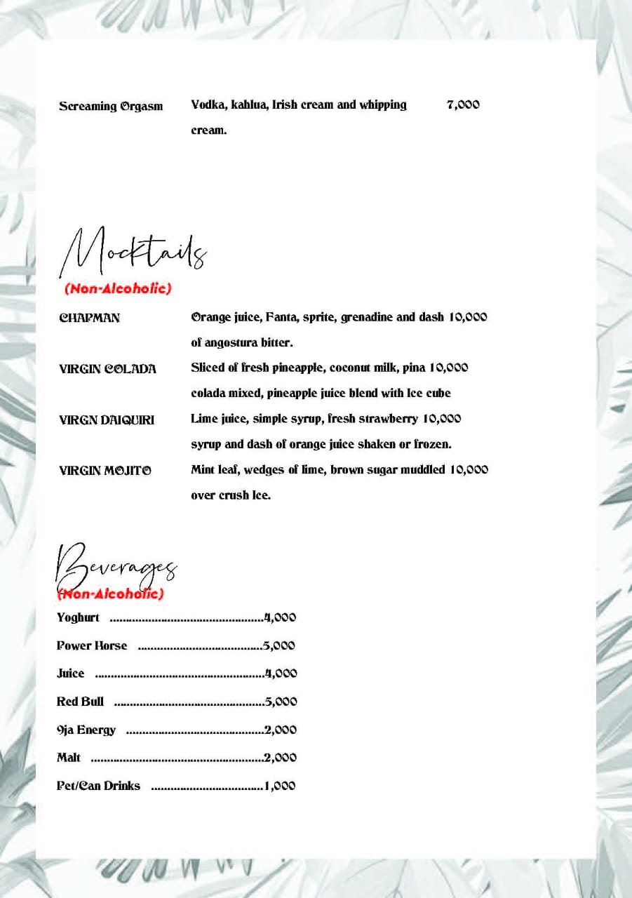 3Shores Lounge Menu - Page 6